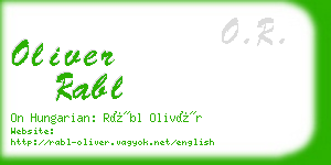 oliver rabl business card